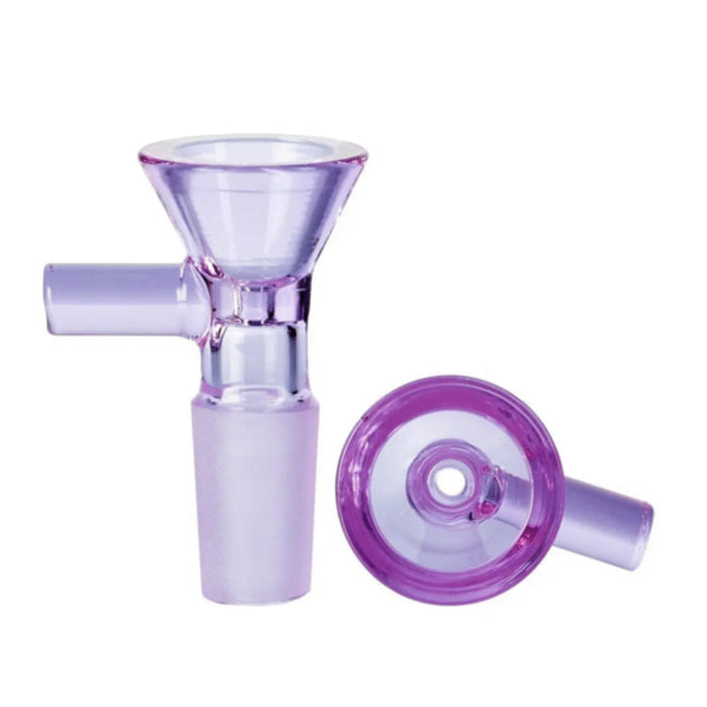Colored Glass Funnel Bowl Purple