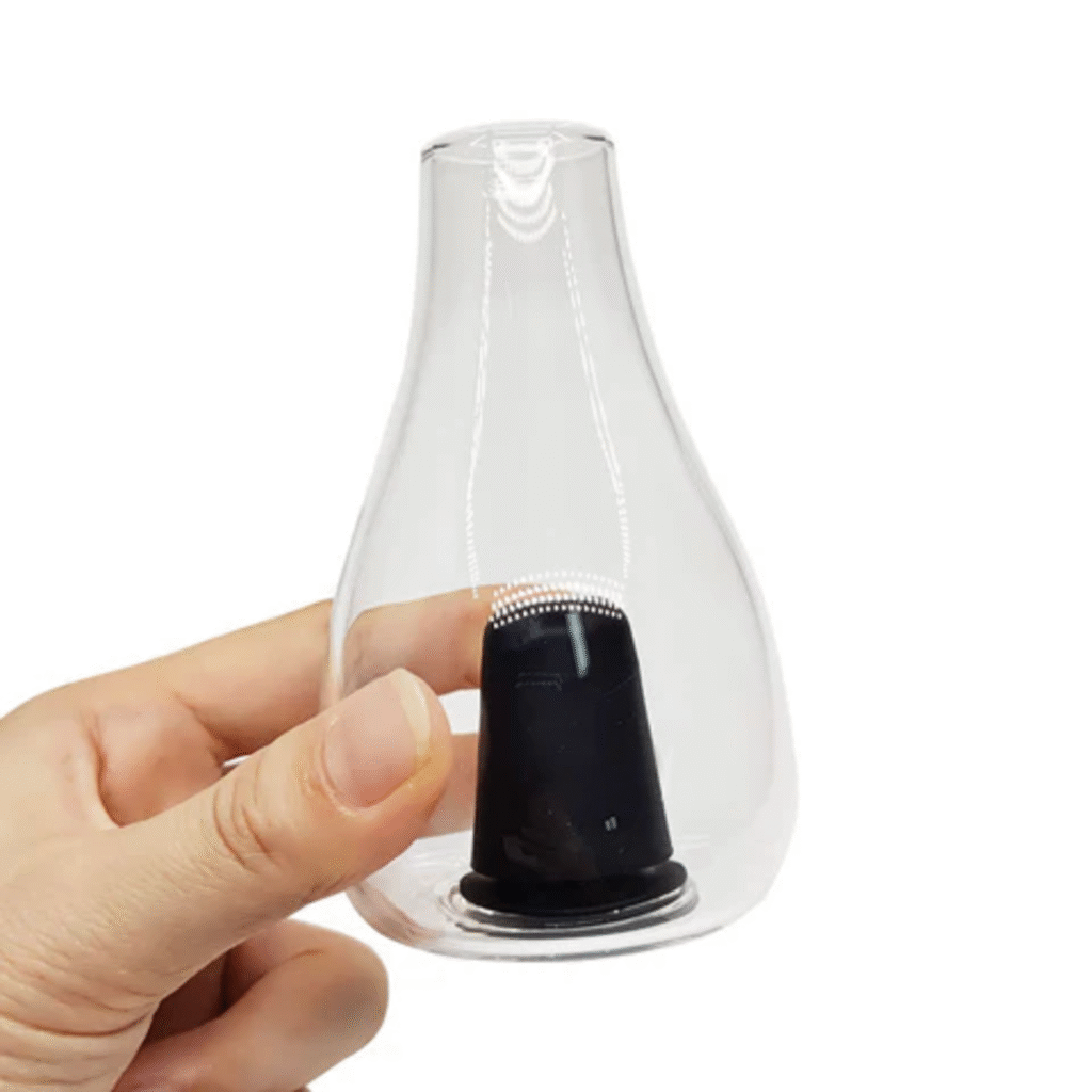 Vaporcup glass bubbler in hand