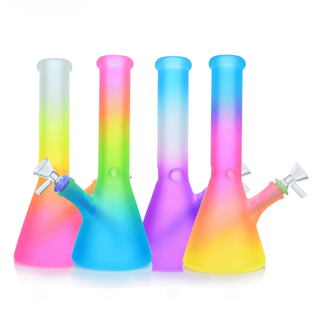 Colorful Frosted Beaker Bong all color
