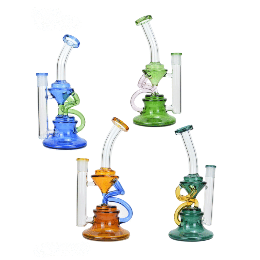 Multi Recycler with Inline Perc Dab Rig All